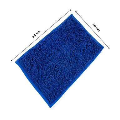 PACK6 ALFOMBRILLA RECTANGULAR DECORATIVA MICROFIBRA 40X60CM AZUL PARA PISO Y+PAPEL REGALO - 4