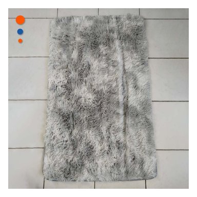 TAPETE RECTANGULAR PLOMO CON TEXTURA PELUCHE 40X60CM Y+LIGAS REGALO - 1