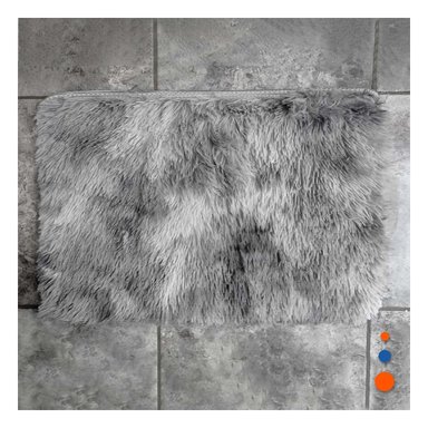TAPETE RECTANGULAR PLOMO CON TEXTURA PELUCHE 40X60CM Y+LIGAS REGALO - 2