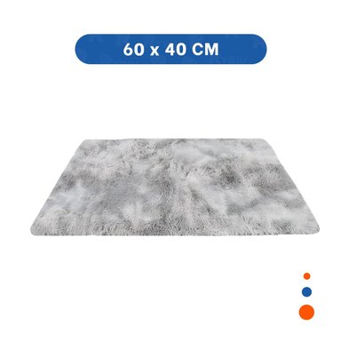 TAPETE RECTANGULAR PLOMO CON TEXTURA PELUCHE 40X60CM Y+LIGAS REGALO - 4