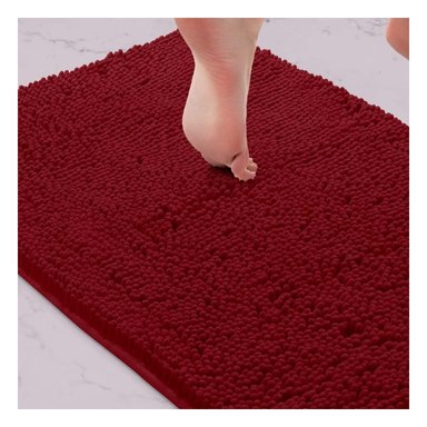 PACK6 CUBREPISO RECTANGULAR DECORATIVO MICROFIBRA 40X60CM GUINDA PISO Y+PAPEL REGALO - 5