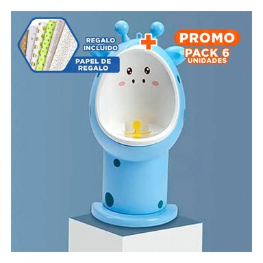 PACK6 ASIENTO DE FIRAJA INFANTIL CON APOYO Y FORMA ERGONOMICA CELESTE Y+PAPEL REGALO - 1