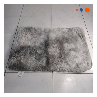 PACK12 ALFOMBRILLA RECTANGULAR PLOMO CON ACABADO PELUCHE 40X60CM - 2