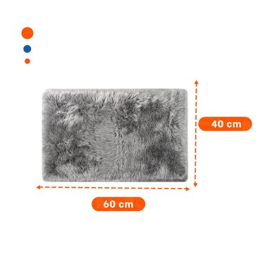 PACK12 ALFOMBRILLA RECTANGULAR PLOMO CON ACABADO PELUCHE 40X60CM - 4
