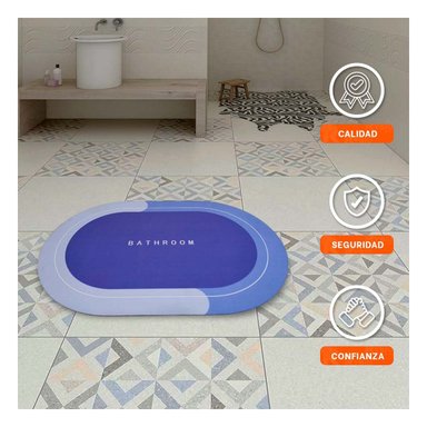 PACK12 TAPIZ OVALADO PARA USO INTERIOR EN CASA Y HOGAR AZUL - 3