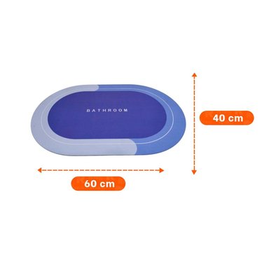 PACK12 TAPIZ OVALADO PARA USO INTERIOR EN CASA Y HOGAR AZUL - 4
