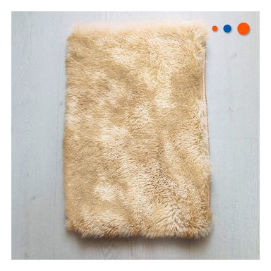 PACK12 BASE DE PELUCHE RECTANGULAR DIMENSIONES 40X60CM CAMELLO Y CREMA Y+PAPEL REGALO - 5