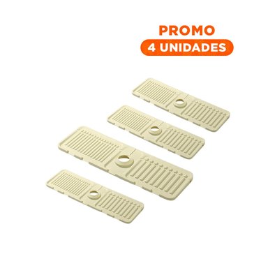 PACK4 SISTEMA DE DRENAJE DE SILICONA CON RAYAS PLOMO PARA LAVADERO Y+REGALO STICKER - 1