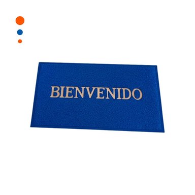ALFOMBRA RECTANGULAR BIENVENIDO NEGRO RESISTENTE Y ATRACTIVA PARA ENTRADAS Y+PAPEL REGALO - 1