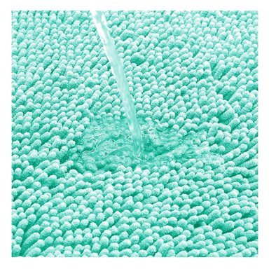 PACK6 SUPERFICIE DECORATIVA OVALADA DE MICROFIBRA 40X60CM TURQUEZA INTERIOR Y+PAPEL REGALO - 2