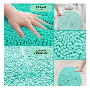 PACK6 SUPERFICIE DECORATIVA OVALADA DE MICROFIBRA 40X60CM TURQUEZA INTERIOR Y+PAPEL REGALO - 3