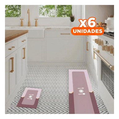 PACK6 PISO ANTIDESLIZANTE PARA COCINA Y ESPACIOS DEL HOGAR Y+REGALO STICKER - 1