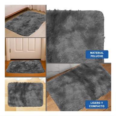 PACK12 BASE DE PELUCHE RECTANGULAR DIMENSIONES 40X60CM NEGRO Y PLOMO Y+PAPEL REGALO - 2