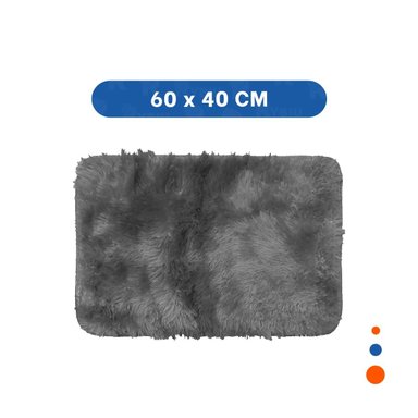 PACK12 BASE DE PELUCHE RECTANGULAR DIMENSIONES 40X60CM NEGRO Y PLOMO Y+PAPEL REGALO - 4