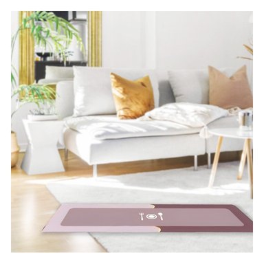 PACK4 BASE DE PISO ANTIDESLIZANTE PARA COCINA Y USO COTIDIANO ROSADO Y+PAPEL REGALO - 2