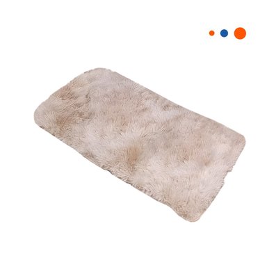 PACK4 ALFOMBRA BLANCO Y CAMELLO CON TEXTURA PELUCHE RECTANGULAR 40X60CM Y+PAPEL REGALO - 3