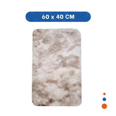 PACK4 ALFOMBRA BLANCO Y CAMELLO CON TEXTURA PELUCHE RECTANGULAR 40X60CM Y+PAPEL REGALO - 4