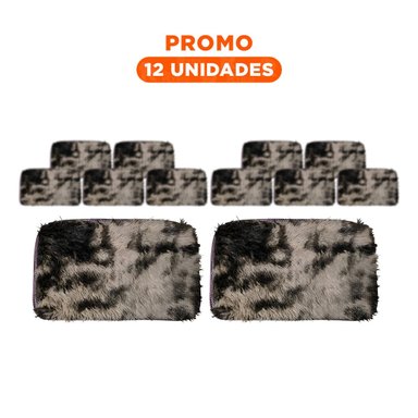 PACK12 BASE RECTANGULAR MARRON Y CREMA TEXTURA PELUCHE 40X60CM Y+REGALO STICKER - 1
