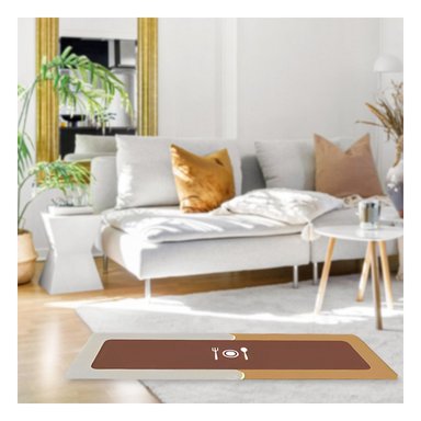 PACK12 ALFOMBRA FUNCIONAL ANTIDESLIZANTE DE PISO PARA COCINA Y HOGAR NARANJA Y+PAPEL REGALO - 3