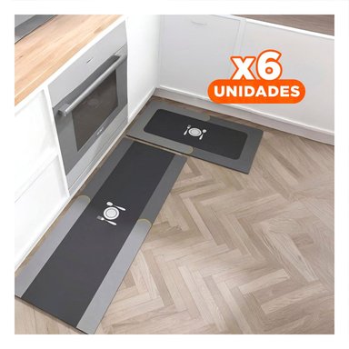 PACK6 PISO CON FUNCION ANTIDESLIZANTE PARA COCINA Y AMBIENTE DEL HOGAR NARANJA Y+REGALO STICKER - 1