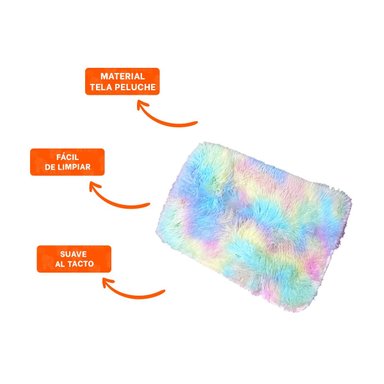 TAPETE RECTANGULAR DIMENSIONES 40X60CM CON TEXTURA PELUCHE MULTICOLOR - 3