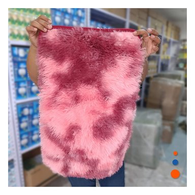 PACK12 ALFOMBRILLA RECTANGULAR GUINDA Y ROSADO CON ACABADO PELUCHE 40X60CM - 3