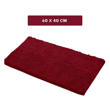 TAPIZ RECTANGULAR DE MICROFIBRA 40X60CM GUINDA PARA AMBIENTES DEL HOGAR Y+REGALO STICKER - 4