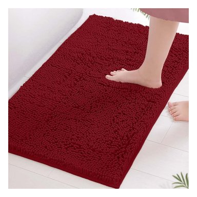 TAPIZ RECTANGULAR DE MICROFIBRA 40X60CM GUINDA PARA AMBIENTES DEL HOGAR Y+REGALO STICKER - 5