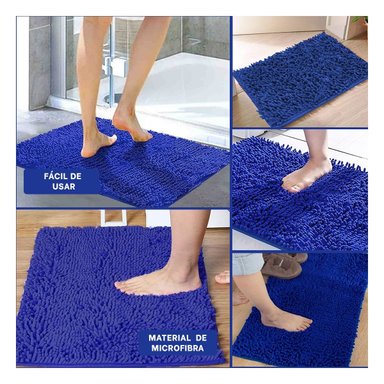 PACK4 PROTECTOR RECTANGULAR DECORATIVO MICROFIBRA 40X60CM AZUL PARA CASA Y+REGALO STICKER - 2