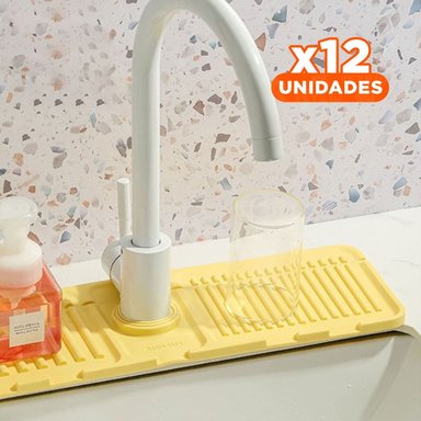 PACK12 BASE FLEXIBLE DE DRENAJE PARA LAVADERO DE SILICONA CON RAYAS USO DIARIO - 1