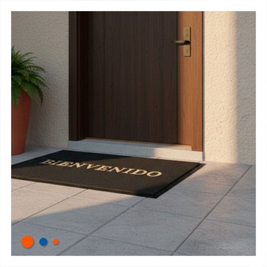 PACK2 TAPIZ RECTANGULAR BIENVENIDO NEGRO PARA ENTRADA Y ACCESO DIARIO - 3