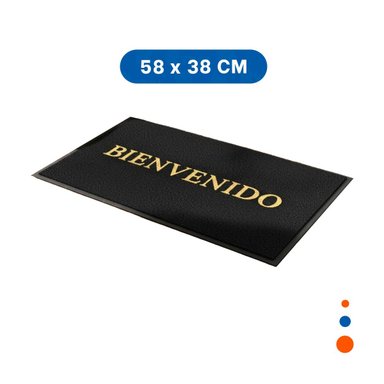 PACK2 TAPIZ RECTANGULAR BIENVENIDO NEGRO PARA ENTRADA Y ACCESO DIARIO - 4