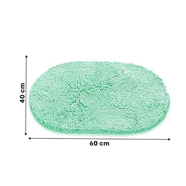 ACCESORIO OVALADO DE MICROFIBRA 40X60CM TURQUEZA PARA DECORACION INTERIOR Y+PAPEL REGALO - 4
