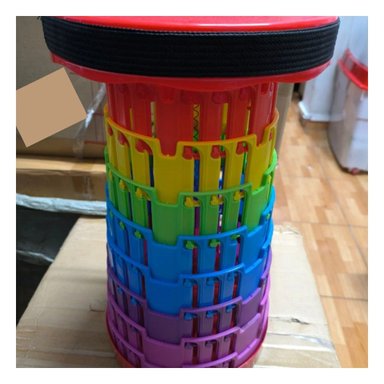 PACK2 TABURETE PLEGABLE QUE OFRECE APOYO FIRME CON 3 SEGUROS ROJO MULTICOLOR - 5