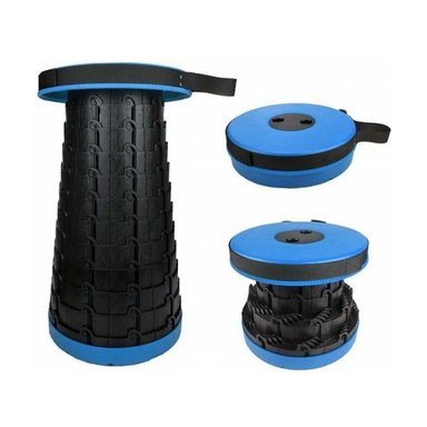 BUTACA RESISTENTE 3 SEGUROS PORTATIL TAPA AZUL CENTRO NEGRO PARA JARDIN Y+REGALO STICKER - 3