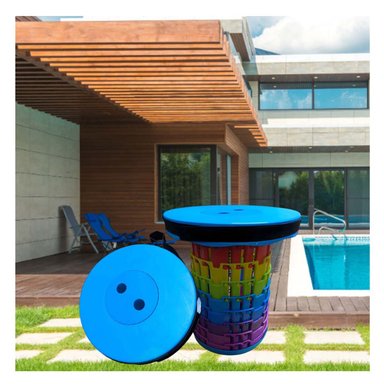 PACK2 REPOSERA PLEGABLE LIVIANA CON TAPA AZUL MULTICOLOR Y+PAPEL REGALO - 5