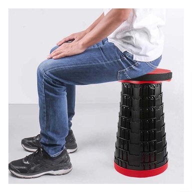 PACK4 ASIENTO RESISTENTE 3 SEGUROS PORTATILES TAPA ROJO CENTRO NEGRO PARA SALON Y+PAPEL REGALO - 2