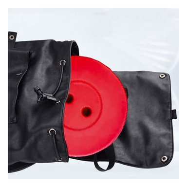 PACK4 ASIENTO RESISTENTE 3 SEGUROS PORTATILES TAPA ROJO CENTRO NEGRO PARA SALON Y+PAPEL REGALO - 5