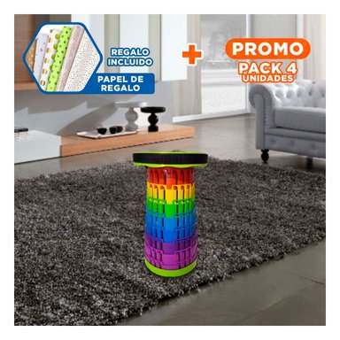 PACK4 ASIENTO VERSATIL CON TRES SEGUROS PLEGABLE PARA CASA Y+PAPEL REGALO - 1