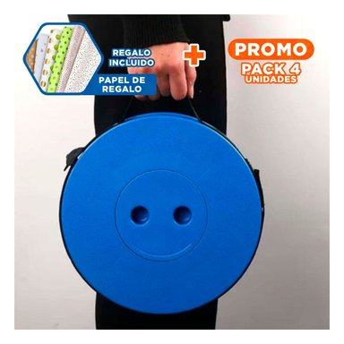 PACK4 ASIENTO RESISTENTE CON TRES SEGUROS PLEGABLES PARA EL HOGAR Y+PAPEL REGALO - 1