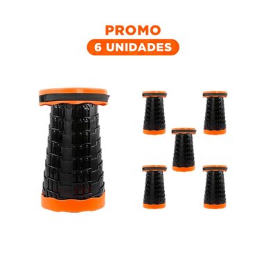 PACK6 ASIENTO PORTATIL PLEGABLE CON TRES SEGUROS PARA CASA - 1