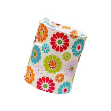 DEPOSITO QUE PROTEGE ROPA DE POLVO CON FLORES DE COLORES 50X42CM BLANCO Y+LIGAS REGALO - 3