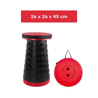 SILLA MOVIL 3 SEGUROS PORTATILES TAPA ROJO CENTRO NEGRO PARA TERRAZA Y PATIO COMODA Y+POST IT - 4