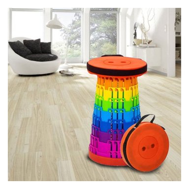BANCO PORTATIL PLEGABLE CON SEGUROS PARA USO DIARIO EN HOGAR Y CASA Y+REGALO STICKER - 2