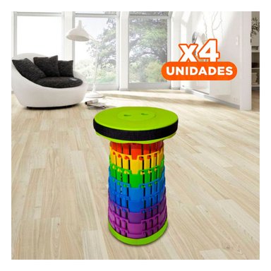 PACK4 SILLA VERSATIL CON TRES SEGUROS PLEGABLE PARA HOGAR Y ESPACIOS - 1