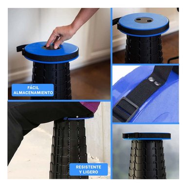 PACK6 BUTACA COMODA 3 SEGUROS PORTATIL TAPA AZUL CENTRO NEGRO PARA HOGAR Y+PAPEL REGALO - 3