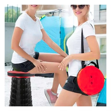 PACK12 ASIENTO MOVIL 3 SEGUROS PORTATILES TAPA ROJO CENTRO NEGRO PARA TERRAZA Y SALON COMODO - 2