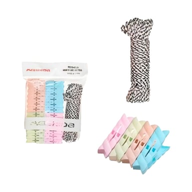 PACK6 PERCHA DE DORMITORIO Y CUERDA MULTICOLOR PARA CASA Y+REGALO STICKER - 2