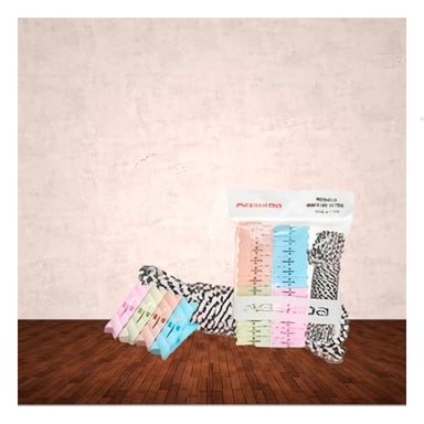 PACK6 PERCHA DE DORMITORIO Y CUERDA MULTICOLOR PARA CASA Y+REGALO STICKER - 3