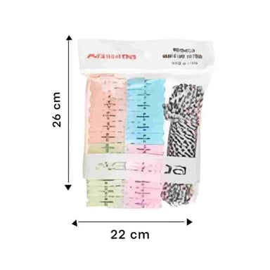 PACK6 PERCHA DE DORMITORIO Y CUERDA MULTICOLOR PARA CASA Y+REGALO STICKER - 4